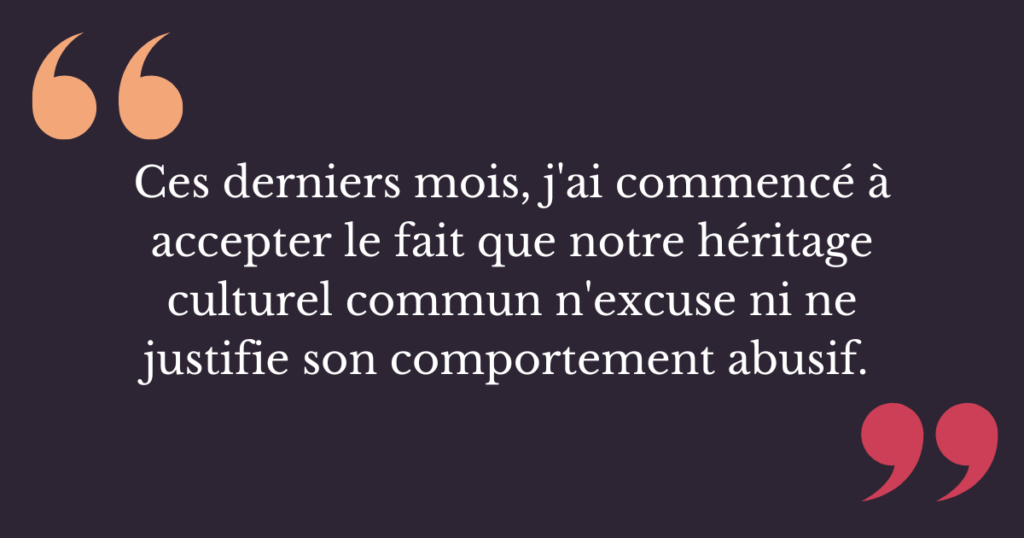 ma mere culture chinoise pour justifier des abus emotionnels maltraitance